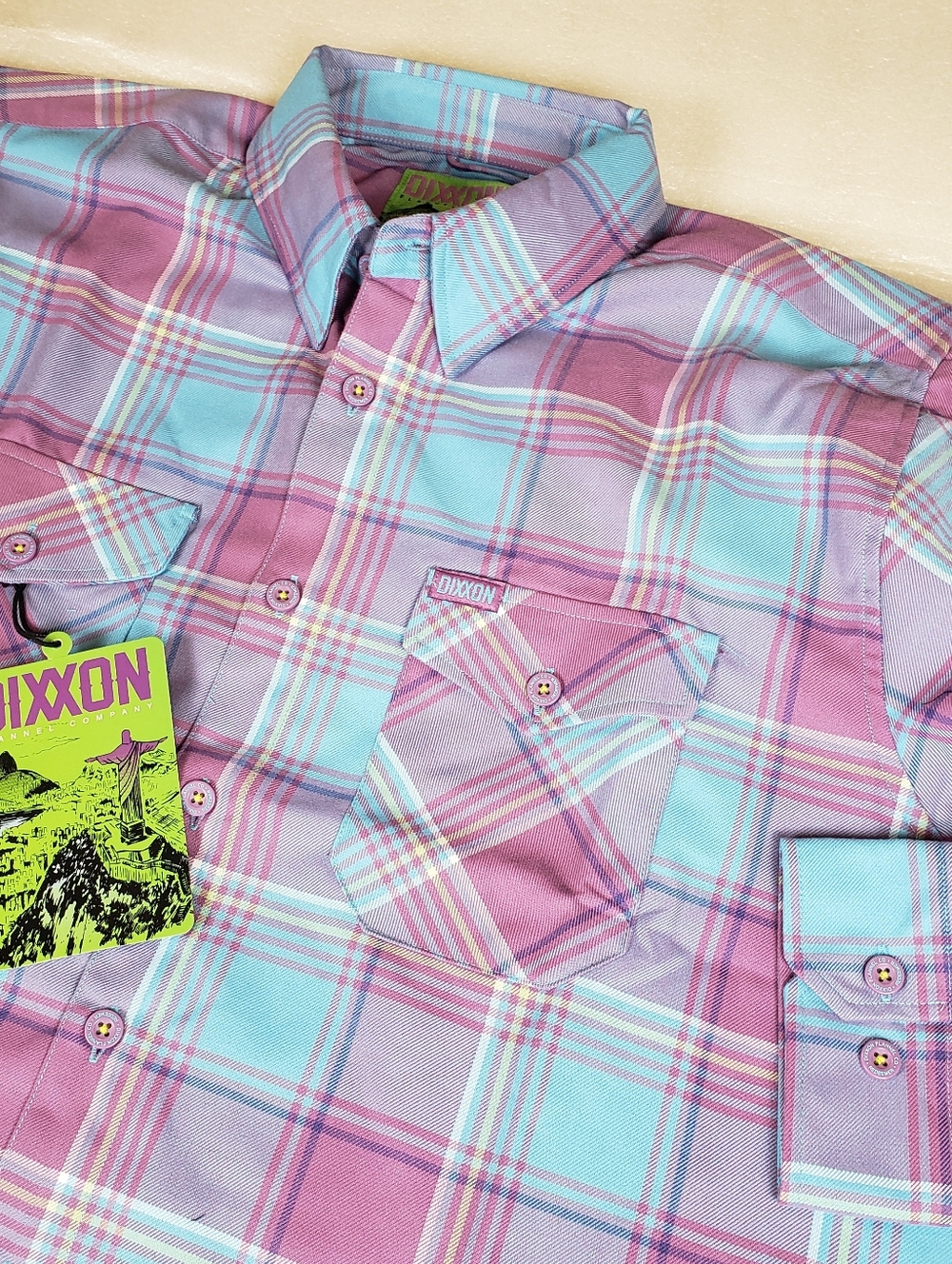 NWT DIXXON Men's XL Redeemer Flannel Shirt Easter Spring